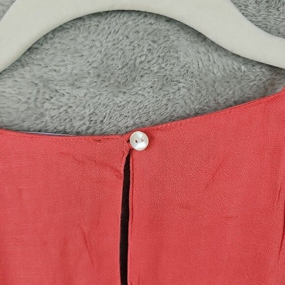 Lulus Dress Womens S Coral Embroidered Flowers Sleeveless A-Line Mini Sundress - Picture 8 of 8